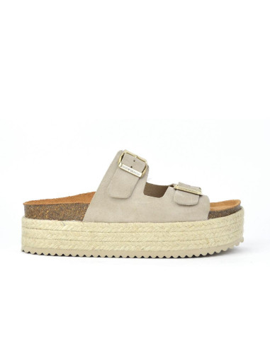 Sandalias Planas Plataforma Coronel Tapiocca Mujer Beige C156-7